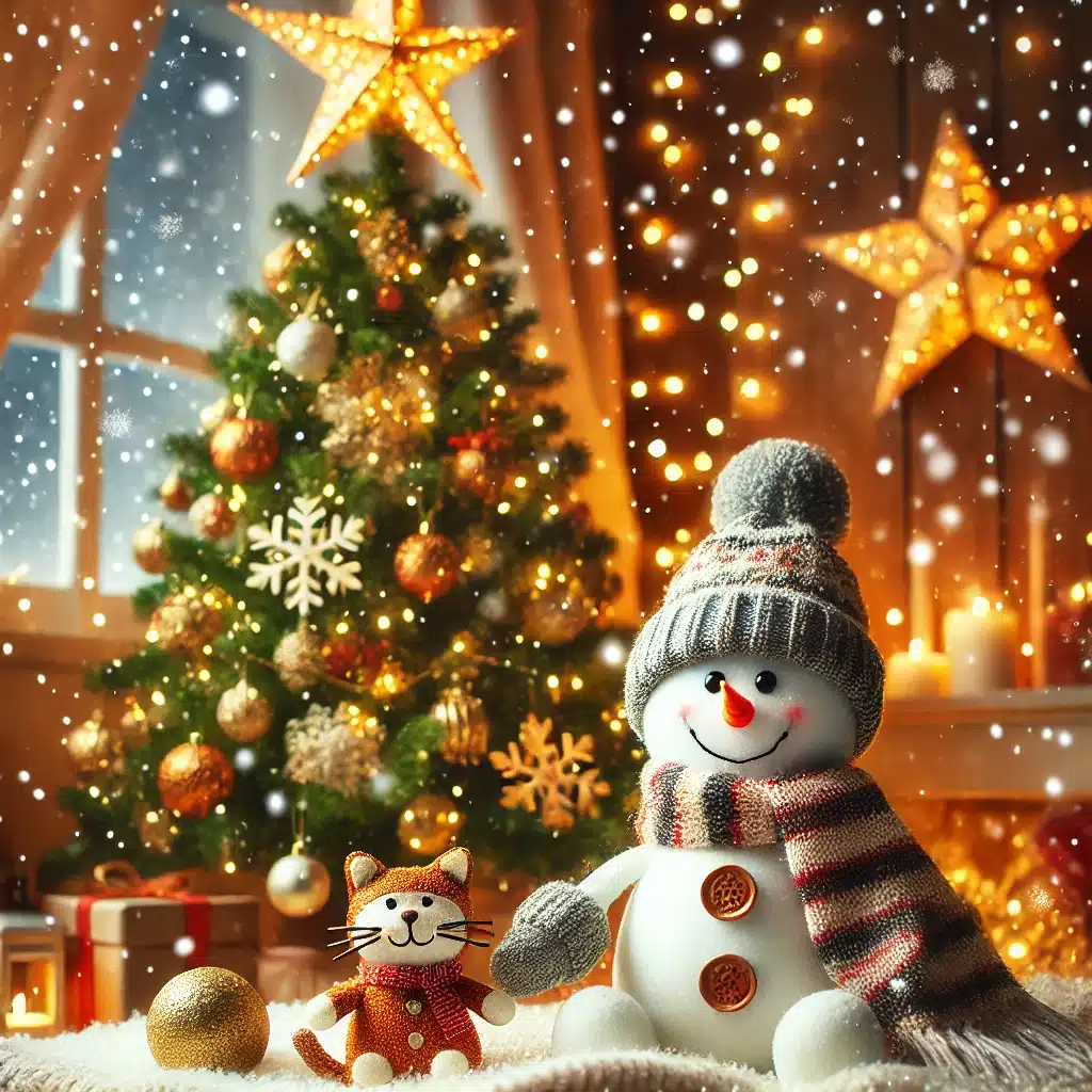 صورة happy new year 2025 خلفية جميلة شجرة ثلج